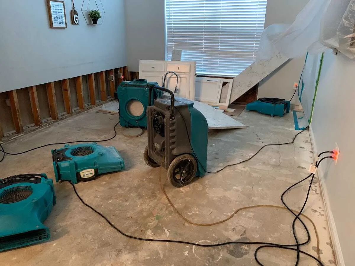 Dehumidifier in flood-cut room for Water Extraction & Removal in North Haven